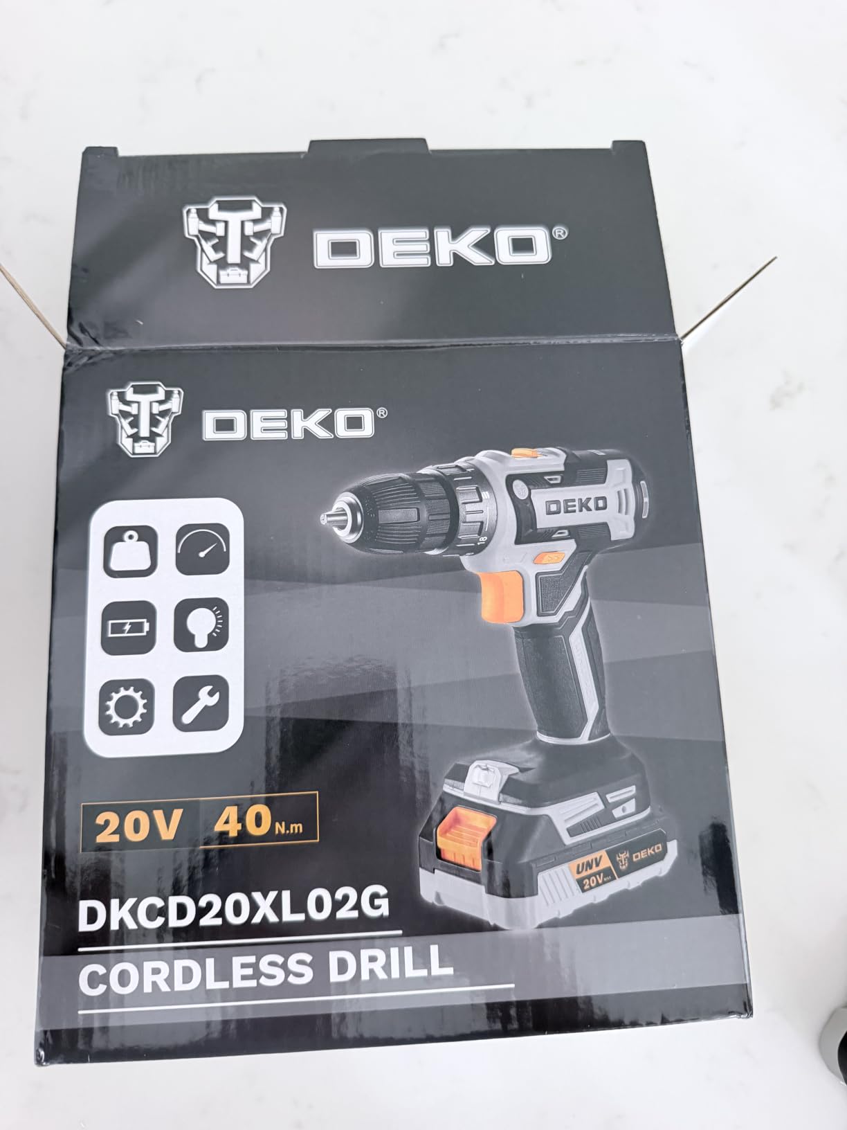 DEKOPRO 20V Cordless Drill, Electric Power Drills Set Tool Drills Cordless Set with Battery and Charger customer photo 2