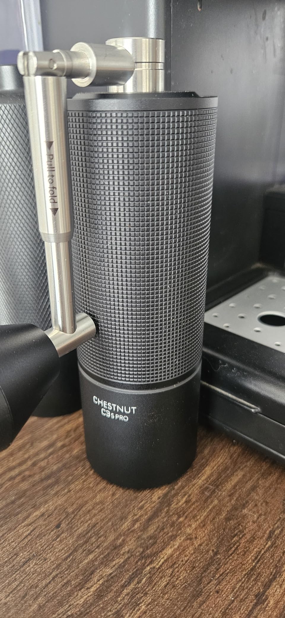 TIMEMORE Chestnut C3S Pro Manual Coffee Grinder, Stainless Steel S2C Conical Burr Coffee Grinder, Hand Coffee Grinder with Foldable Handle, Adjustable Grind Setting for Travel/Camping/Home, White customer photo 2