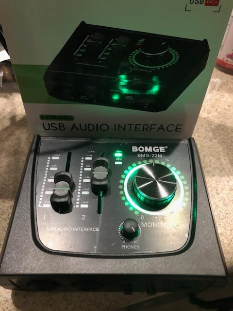 mini 2 Channel USB Audio Interface for Recording, Streaming and Podcasting, with XLR/48V Phantom Power, Studio Quality Audio Interface for Guitarist, Vocalist, Podcaster or Producer customer photo 2