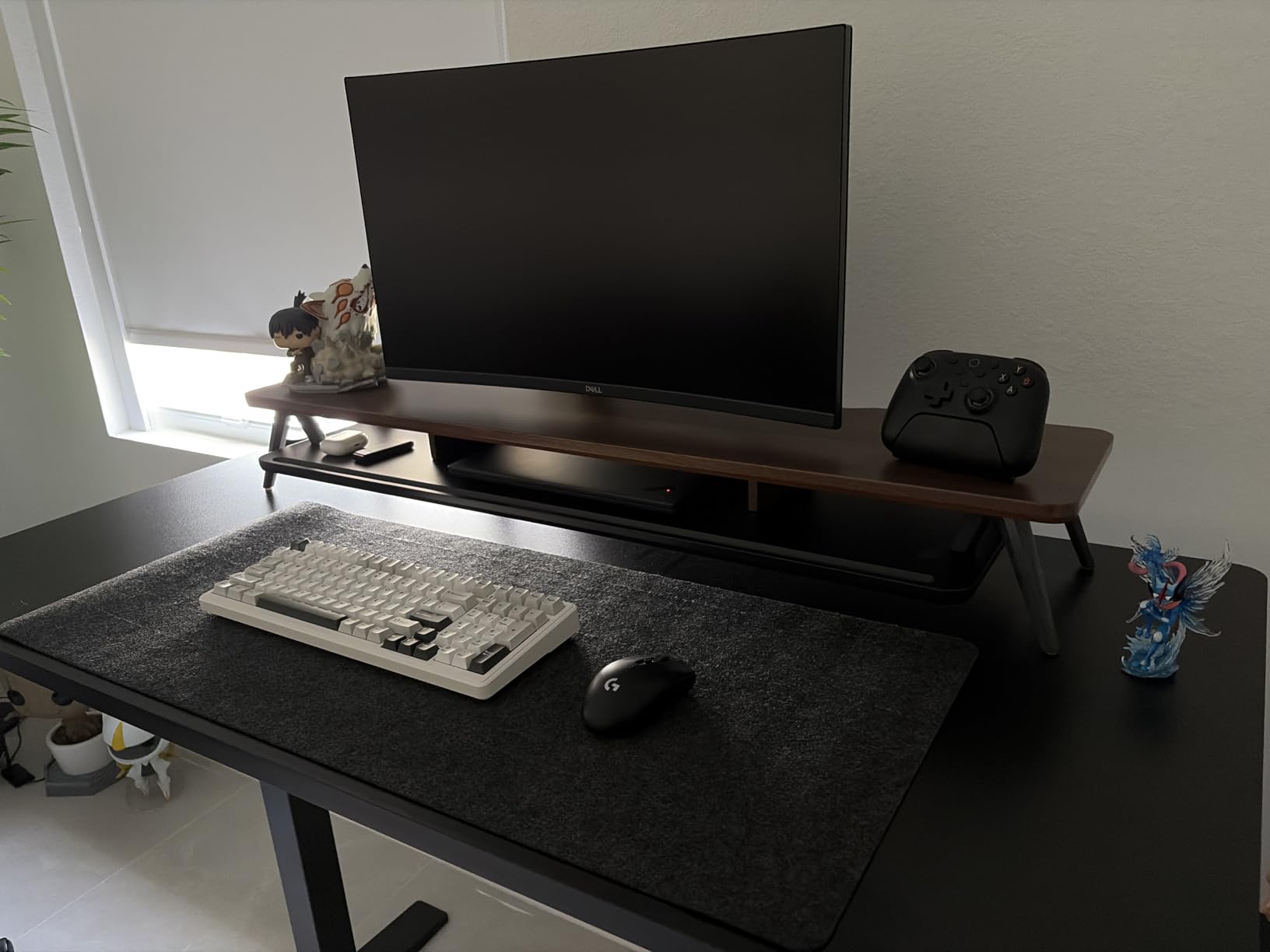 Fenge Dual Monitor Stand, Monitor Stands Riser for 2 monitors, 42.5 Inch Wood Desk Shelf with Storage Organizer and Cable Management for Office Desk Accessories customer photo 2