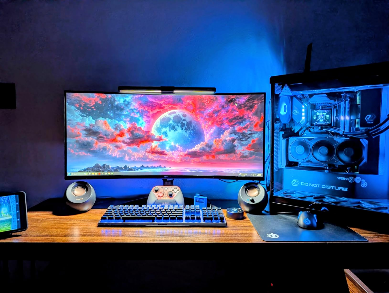 Monitor Light Bar with Remote, Eye-Care No Glare Computer Light Bar | Adjustable Brightness & Color Temperature, Space Saving Desk Lamp for Curved Flat Monitor Home Office Reading Gaming Study customer photo 1
