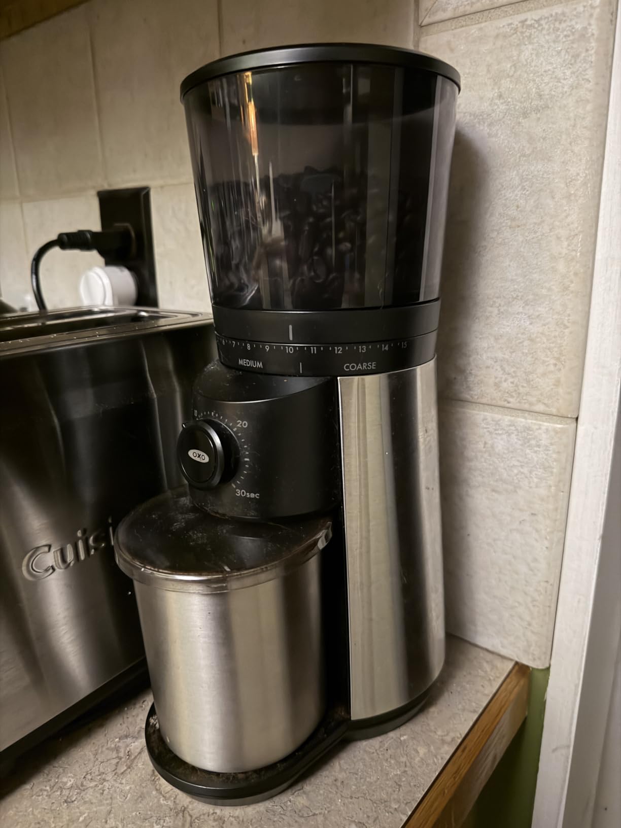 OXO Brew Conical Burr Electric Coffee Bean Grinder - 12 Oz, Matte Black | One-Touch Automatic customer photo 1