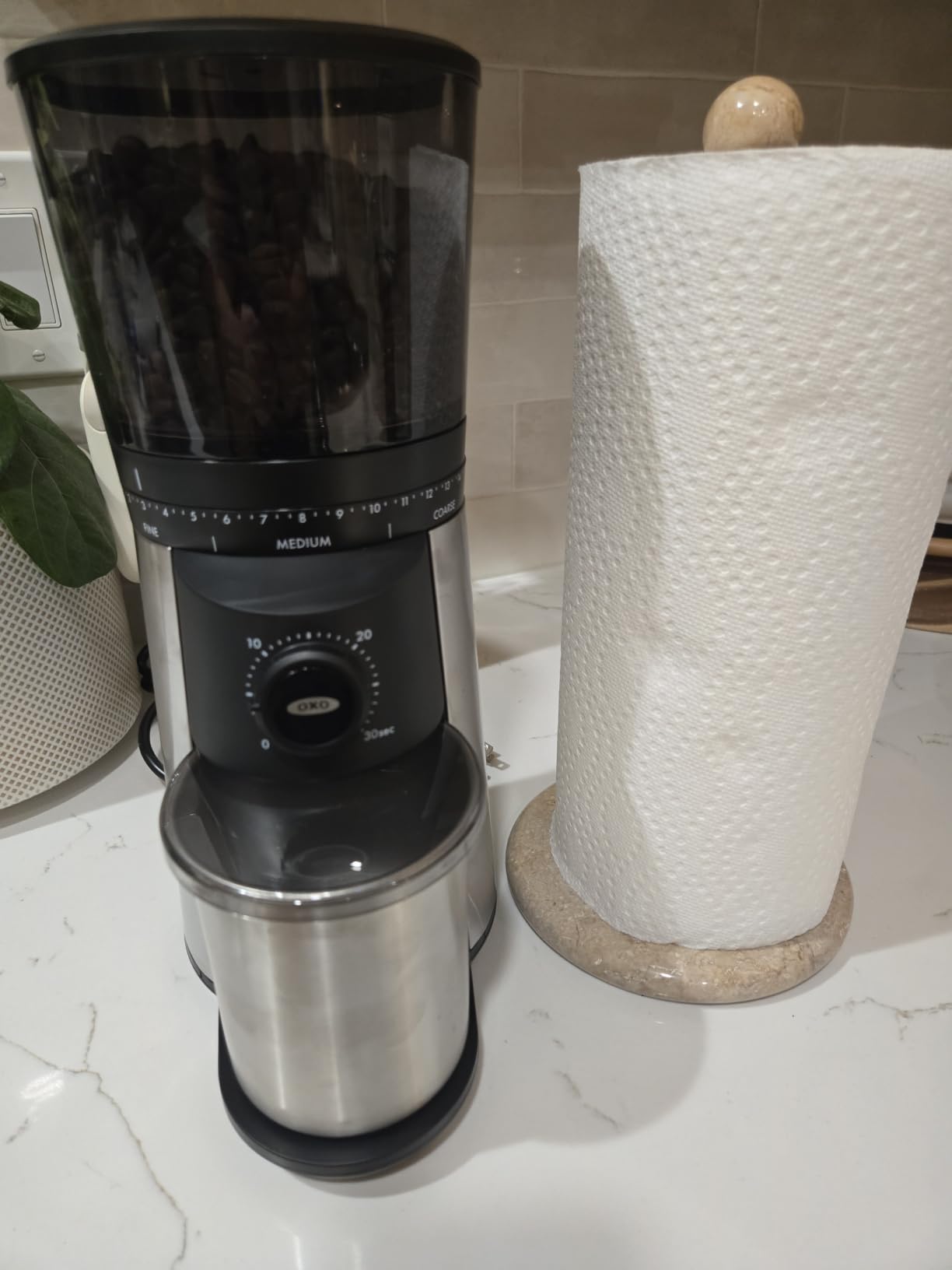 OXO Brew Conical Burr Electric Coffee Bean Grinder - 12 Oz, Matte Black | One-Touch Automatic customer photo 2