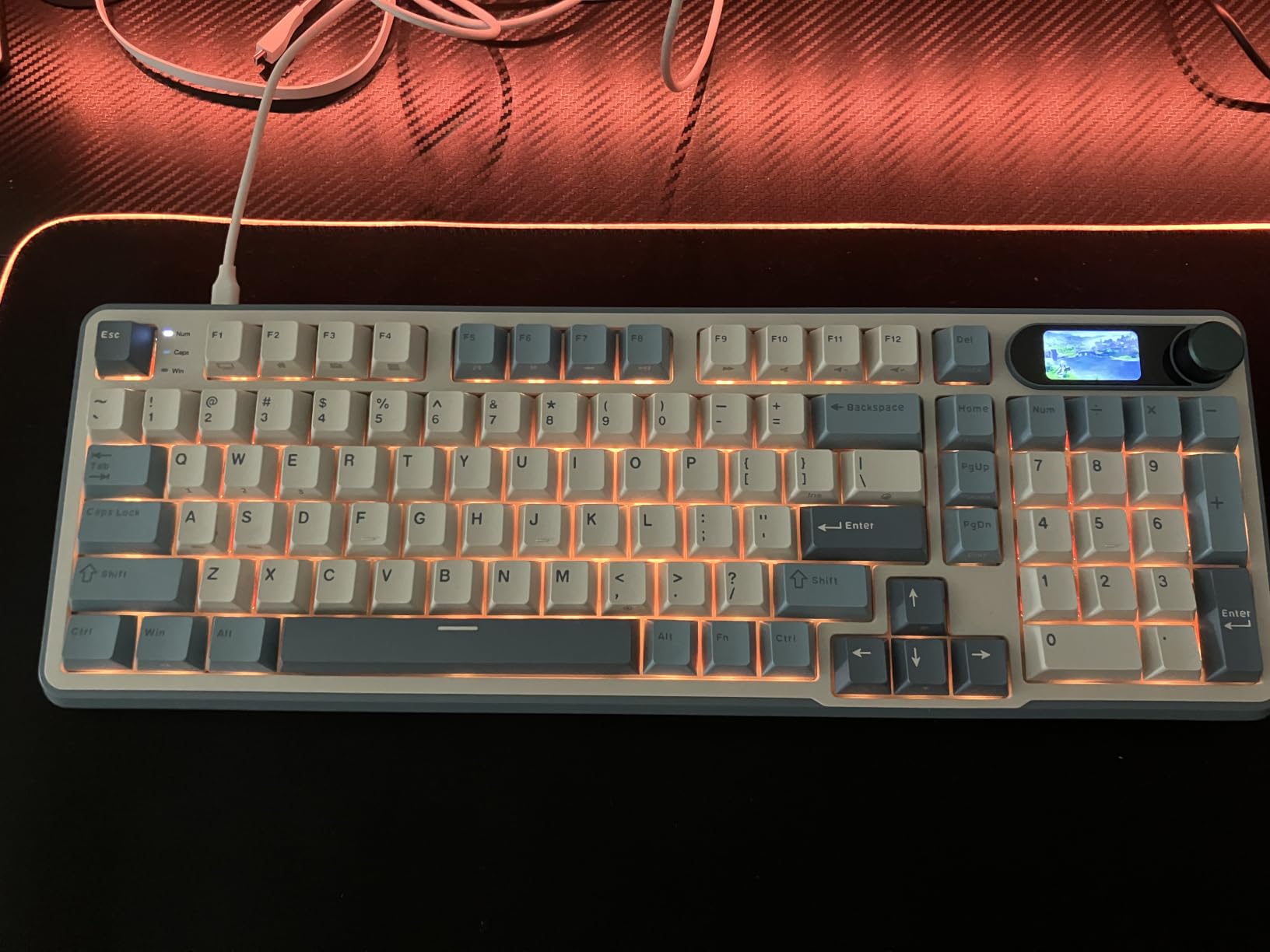 RK ROYAL KLUDGE S98 Mechanical Keyboard w/Smart Display & Knob, Top Mount 96% Wireless Mechanical Keyboard BT/2.4G/USB-C, Hot Swappable, Software Support, Creamy Sounding, 98 Keys customer photo 1
