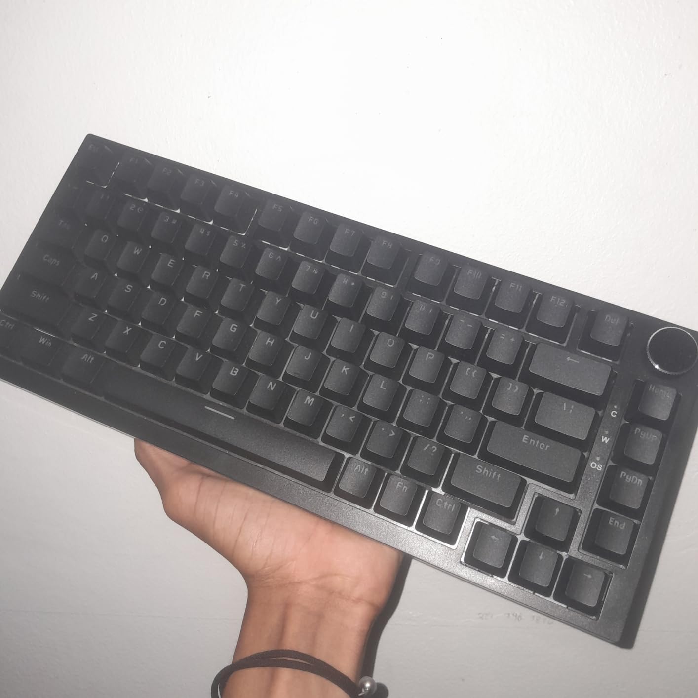AJAZZ AK820 Mechanical Gaming Keyboard 75% Wired TKL Hot Swappable-Black | Media Knob,Type-C,5-Layer Noise Absorbing Foam Gasket Mount,White LED,PBT Keycaps,NKRO,Linear Red Switch for PC/Win/Mac customer photo 1