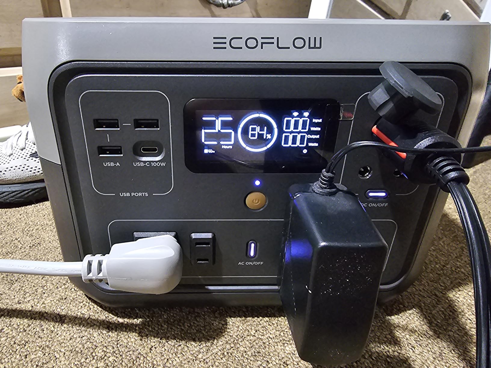 EF ECOFLOW Portable Power Station River 2 Max 500, 499Wh 500W, 1 Hr Fast Charging, LiFePO4 Battery, Up to 1000W Output Solar Generator customer photo 1