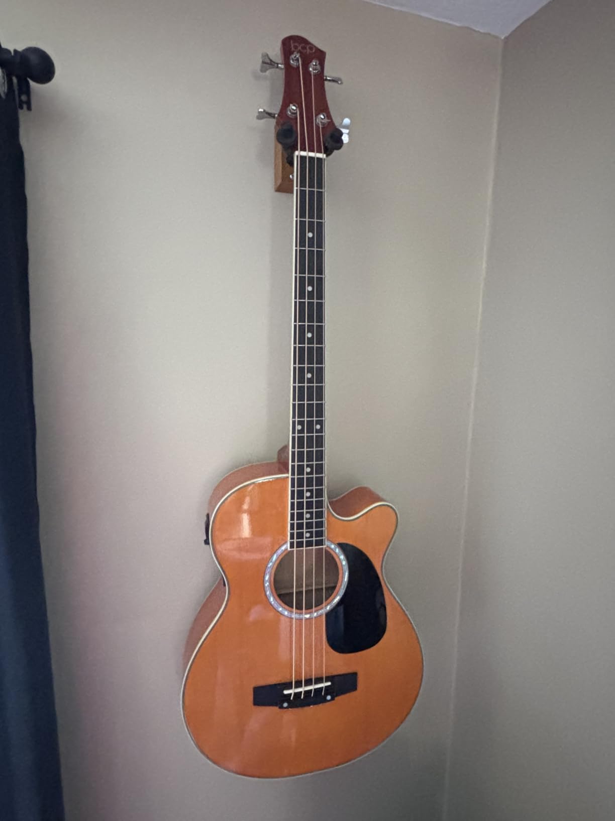 Best Choice Products Acoustic Electric Bass Guitar, Full Size 4 String, Fretted Bass Guitar w/Padded Gig Bag - Aged Natural customer photo 1