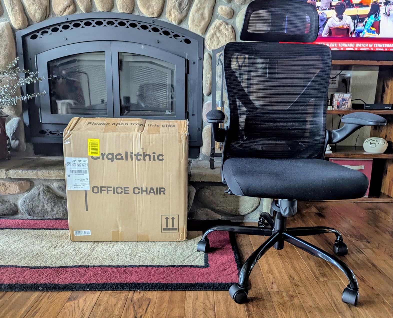 Ergonomic Office Chair: Mesh Desk Chair Comfy with Headrest& Lumbar Support | Ergalithic Big and Tall Office Chairs with Wheels & Flip-Up Arms-Computer Gaming Chairs for Adults Home Office Chairs(Black) customer photo 2