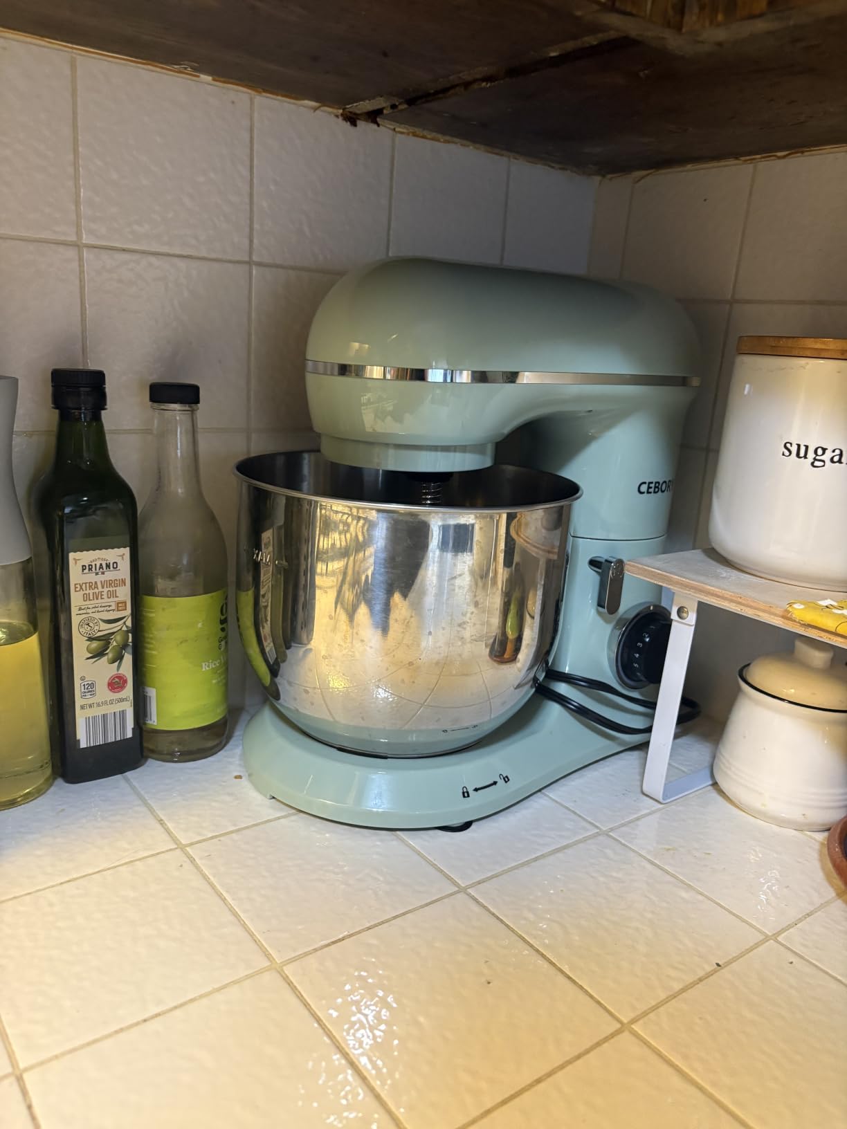 CEBORY 3-IN-1 Electric Stand Mixer, 6.5QT Bowl 660W 10-Speed Kitchen Mixer with Dough Hook, Beater and Whisk, Almond Cream customer photo 1