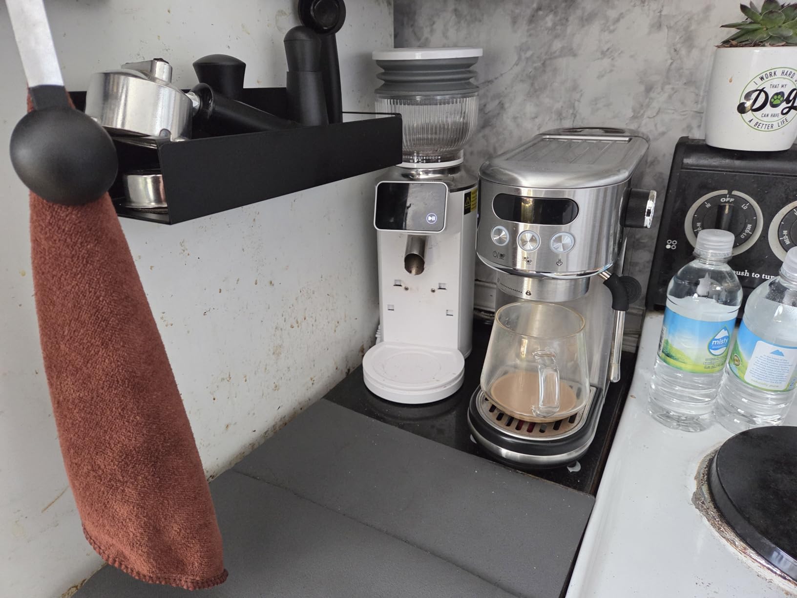 Neretva Stainless Steel Espresso Grinder with Portafilter Holder, Silver | 2 IN 1 Use Espresso Burr Grinder with 30 Grind Settings Anti-Static Coffee Grinder for Espresso/French Press/Drip/Siphon customer photo 1
