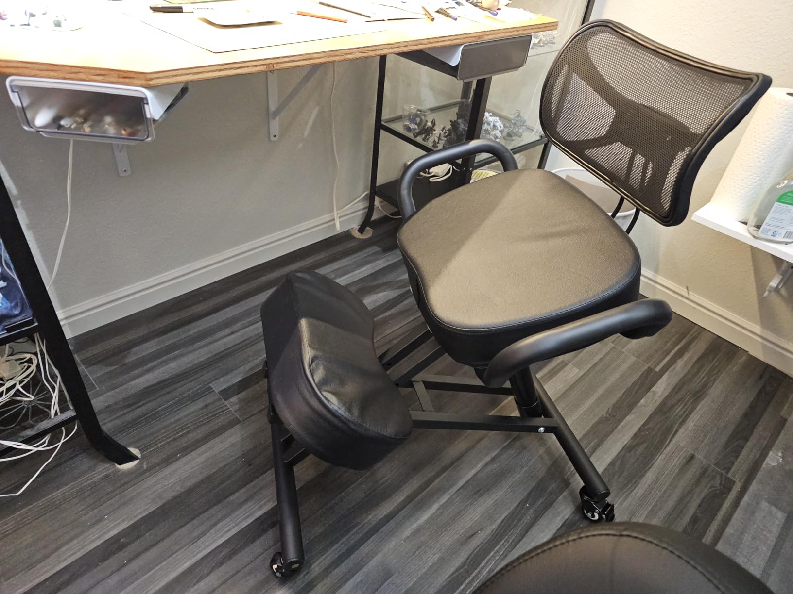 Kneeling Chair, Ergonomic Kneeling Chair with Back Support and 4