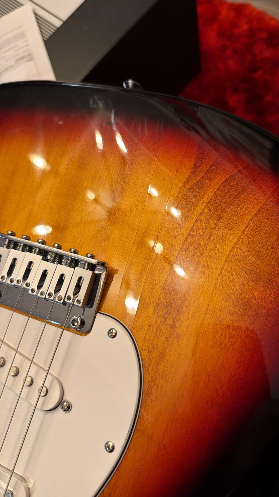 Fender Standard Stratocaster, Maple Fingerboard, White Pickguard, Olympic White customer photo 1