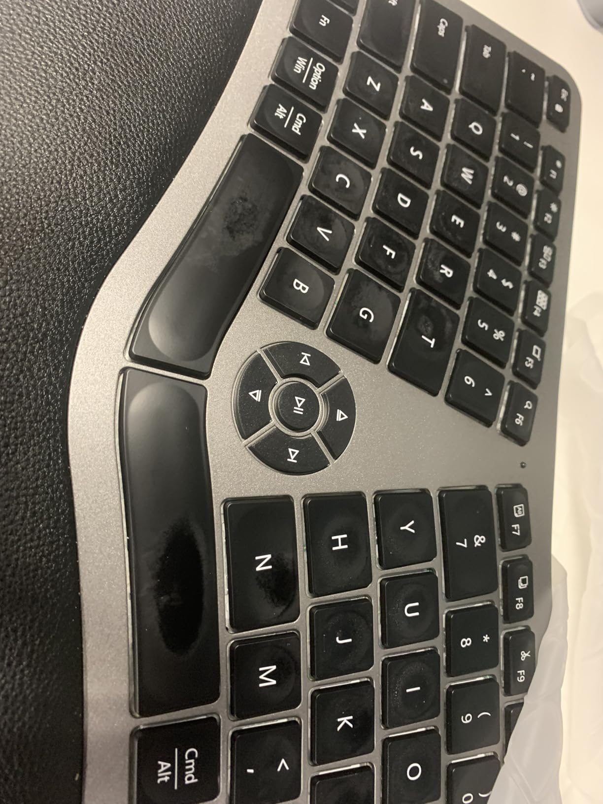 Backlit Bluetooth Ergonomic Keyboard, ProtoArc EK01 Plus Full Size Wireless Split Keyboard with Dual Bluetooth and USB, Cushioned Wrist Rest, Rechargeable for Windows/Mac/Android, Grey Black customer photo 2
