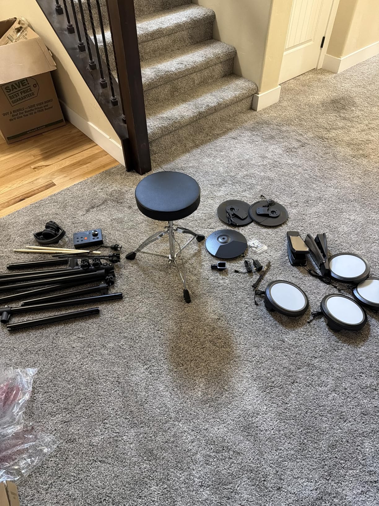 Donner DED-70 Electronic Drum Kit for Beginner with 150 Sounds, 4 Quiet Mesh Pads, 9