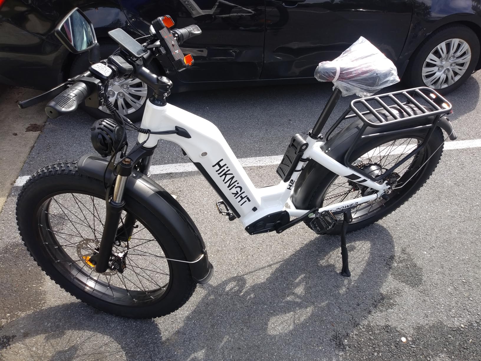 Dual Motor Electric Bike for Adults 4000W Peak 52V 20AH Battery E-Bike | Step-Through Aluminum Frame, Dual Hydraulic Brake, Lockable Front Suspension, 26