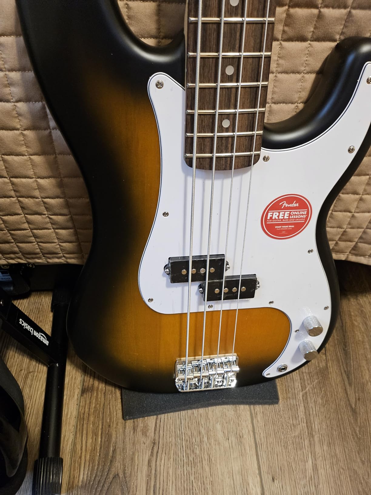 Squier Debut Series Beginner Precision Bass Guitar, Sea Foam Green customer photo 1