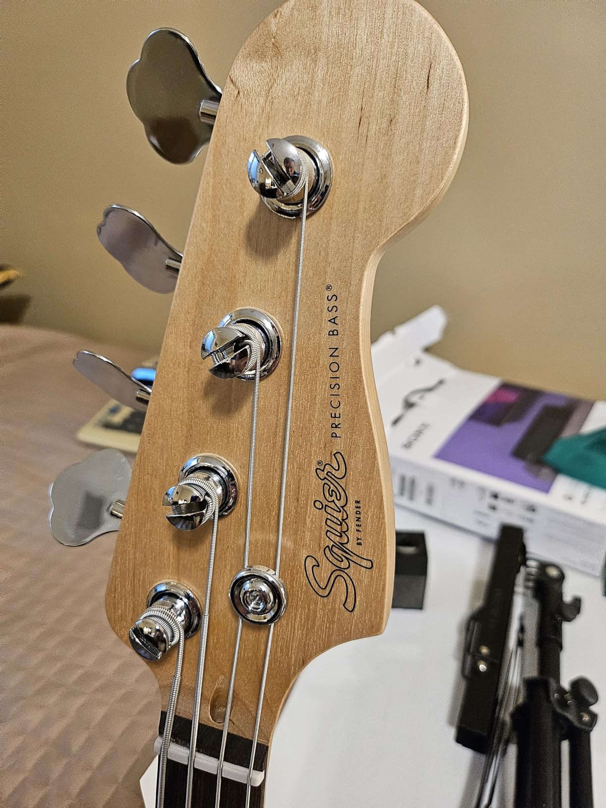 Squier Debut Series Beginner Precision Bass Guitar, Sea Foam Green customer photo 2