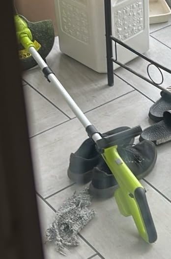 Electric String Trimmer Cordless with 2x2.0Ah Battery, 20V Weed Wacker Weed Eater with Charger, 12-inch Lawn Mover & Edger Lawn Tool, Powered Grass Trimmer with 8pcs Spool Line for Yard, Garden, Green customer photo 2