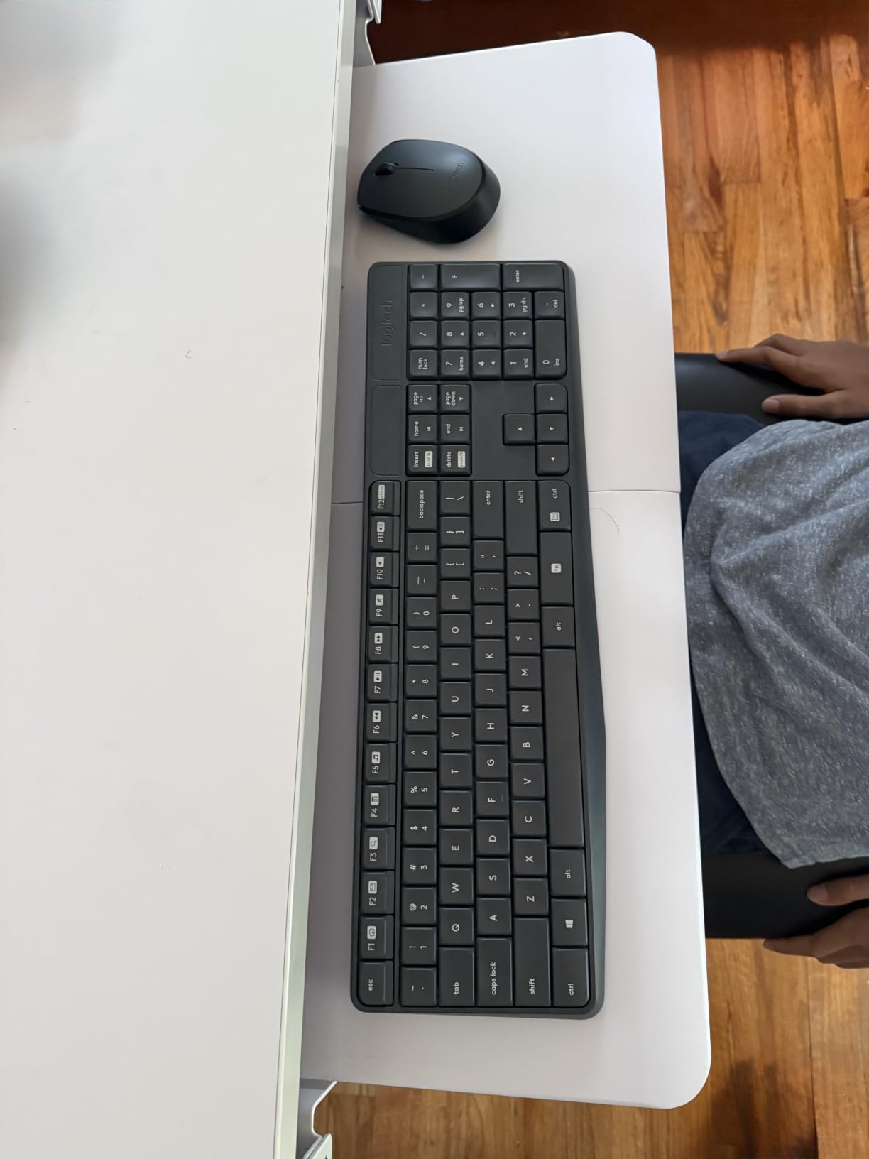 Large Keyboard Tray Under Desk, Pull Out Keyboard & Mouse Tray for Typing | Wrist-friendly Beveled Edge, 25.6(31.5 Including Clamps) x 11.8 Inch Slide Out Computer Keyboard Drawer, Adjustable C-clamp customer photo 1