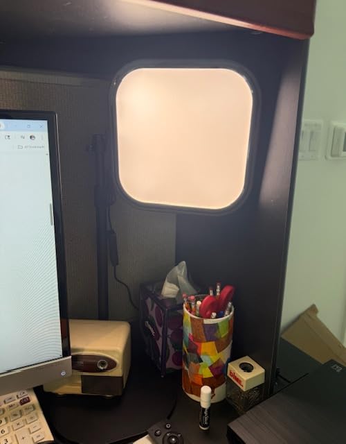 10in Zoom Lighting for Computer, Full-Screen LED Video Conference Light, Desk Ring Light with Stand and Phone Holder for Video Call, Webcam, Home Office, Podcast, Online Meeting, Live Streaming customer photo 2