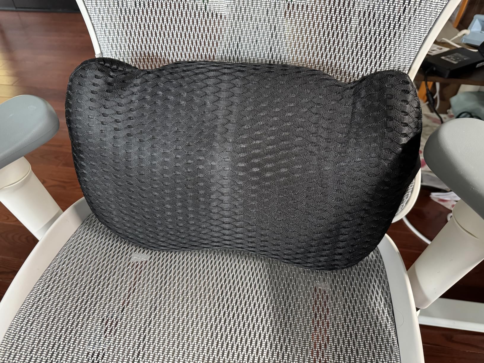 BYMECOST Lumbar Support Pillow for Car, Memory Foam Car Seat Back Support Pillow for Driving, Back Cushion with Strap for Pain Relief, Ergonomic Back Cushion for Office Chair, Wheelchair (Black) customer photo 2
