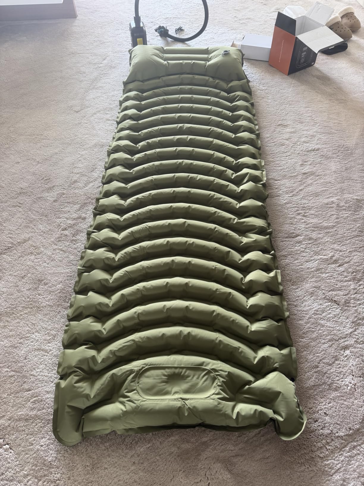 Ultralight Camping Sleeping Pad with Pillow & Built-in Foot Pump customer photo 2