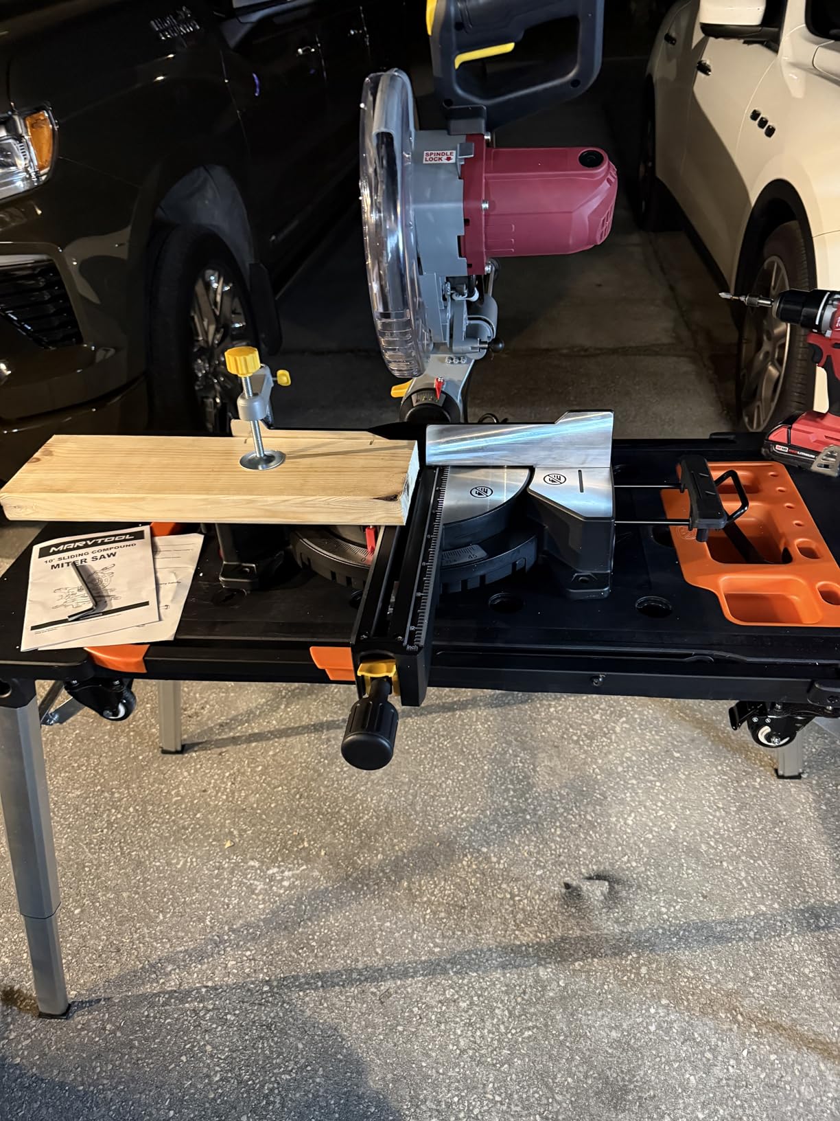 12-Inch Dual-Bevel Sliding Compound Miter Saw, 3800RPM, 15 Amp, Dual Bevel 0-45 Degree with Extension Table, 36T Blade customer photo 1