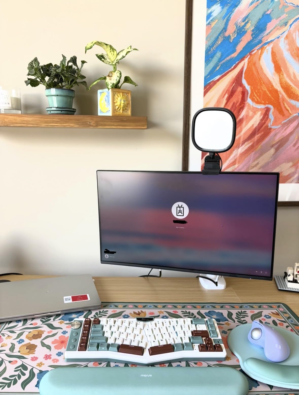 Upgraded Ring Light for Laptop, Monitor & Desk - Eye-Caring Diffused LED Computer Light with Screen-Safe Clip, Adjustable Monitor Mount, CRI 97.8+, 50 Lighting Modes for Zoom, Video Calls & Streaming customer photo 1