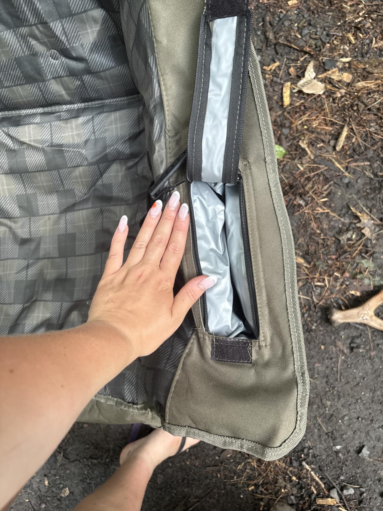 Huskfirm Oversized Camping Chair, Padded Camping Chairs Support 450LBS, Grey | Heavy-Duty Foldable Camping Chairs with Cup Holder and Cooler Bag Portable Lawn Chair for Sports customer photo 1