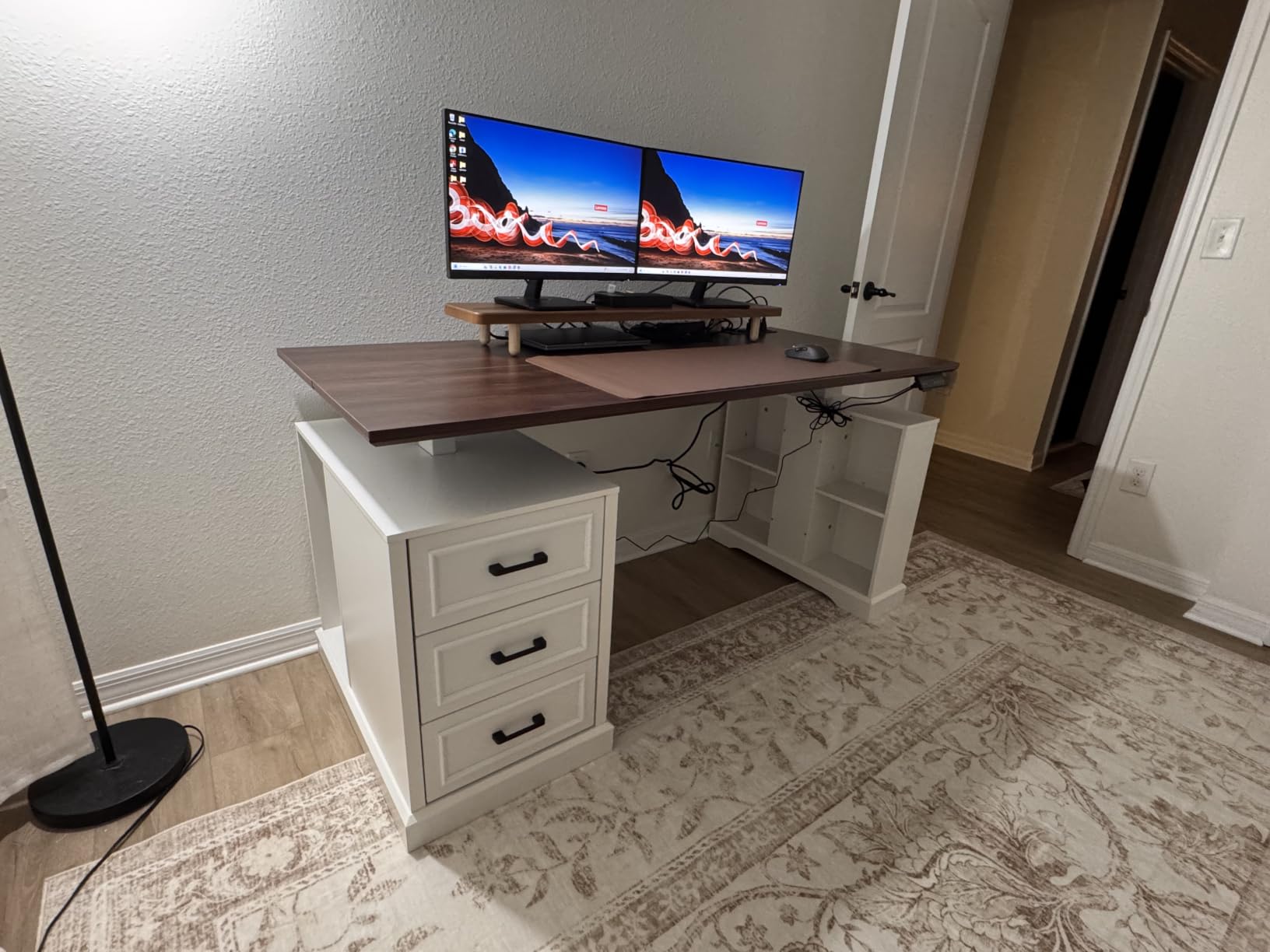 SEDETA Farmhouse Electric Standing Desk, 63