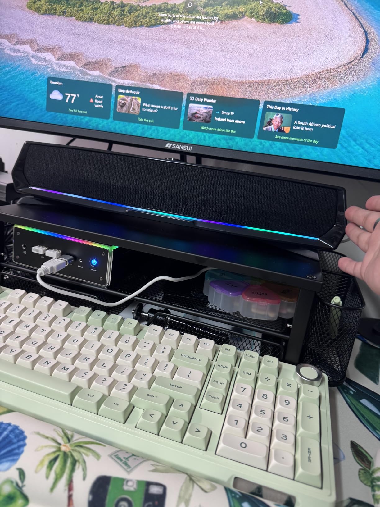 Computer Speakers for Desktop, PC Speakers Gaming Sound bar with Colorful Light, USB Speaker With Bluetooth for PCs Desktop Laptop Tablets customer photo 1