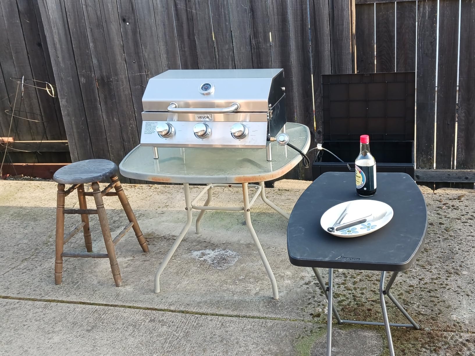 VEVOR Tabletop Gas Grill, 2-Burner Stainless Steel Portable Propane Grill, with Built-in Thermometer, Travel Locks, Weatherproof Lid, 15,000 BTU Total, for Outdoor Cooking, Patio, Party, Camping, RV customer photo 1