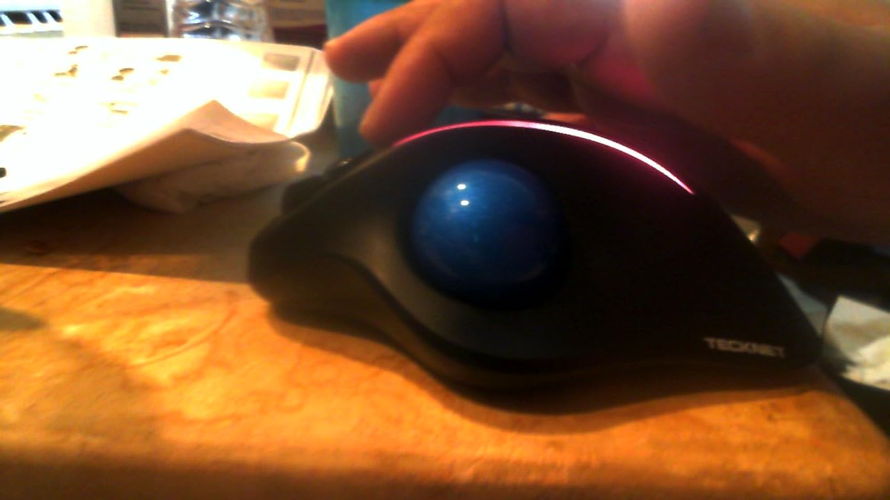 TECKNET Wireless Trackball Mouse, Bluetooth Mouse with Ergonomic, Black customer photo 2