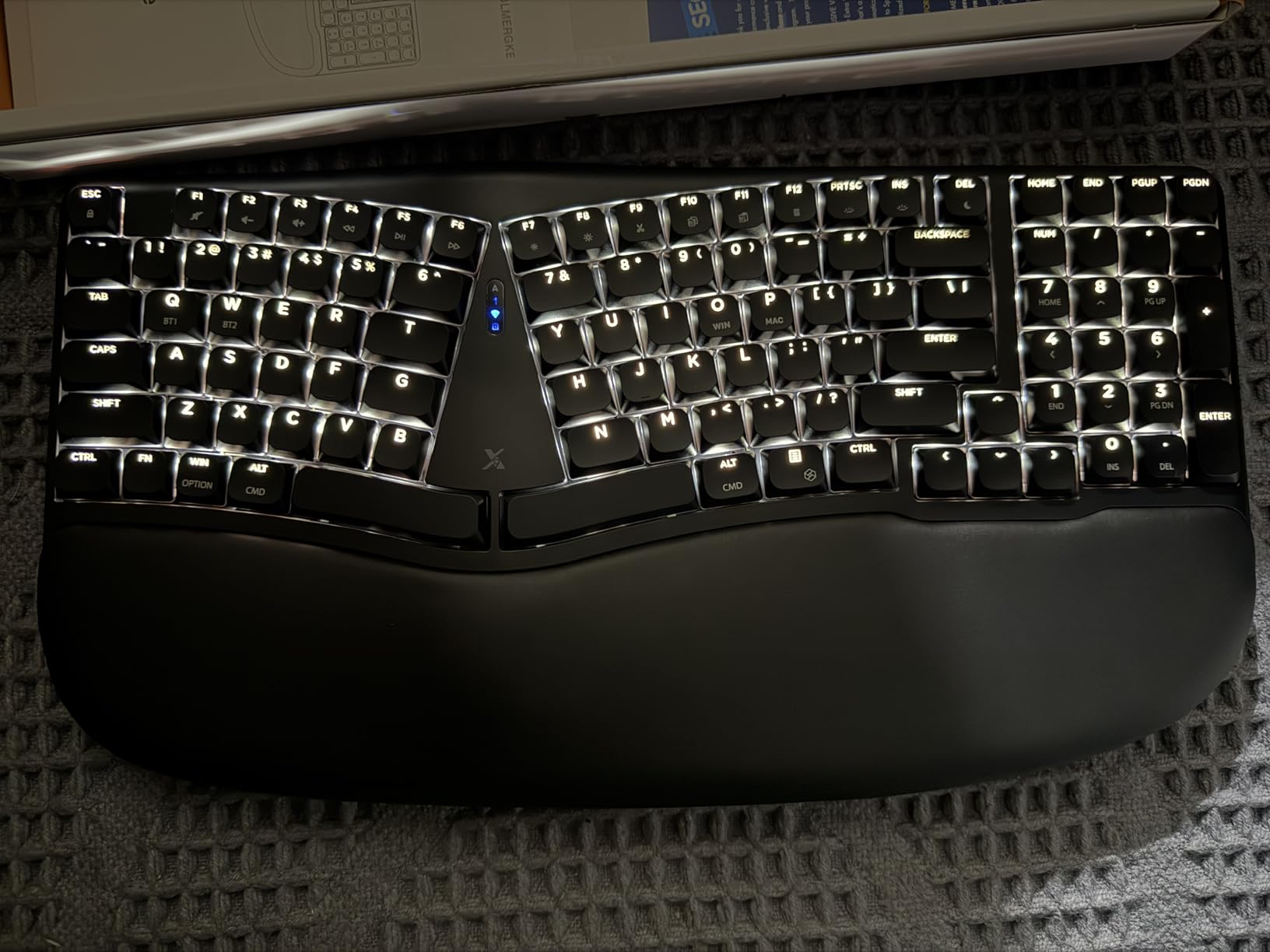 X9 Performance Wireless Mechanical Ergonomic Keyboard - Bluetooth + 2.4G + Wired, Wireless Mechanical Split Ergonomic, Built-in Wrist Cushion, Backlit, Rechargeable customer photo 2