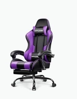 GTPLAYER Gaming Chair, Computer Chair with Footrest and Lumbar Support, Height Adjustable Game Chair with 360-Swivel Seat and Headrest and for Office or Gaming (Pearl White) customer photo 1