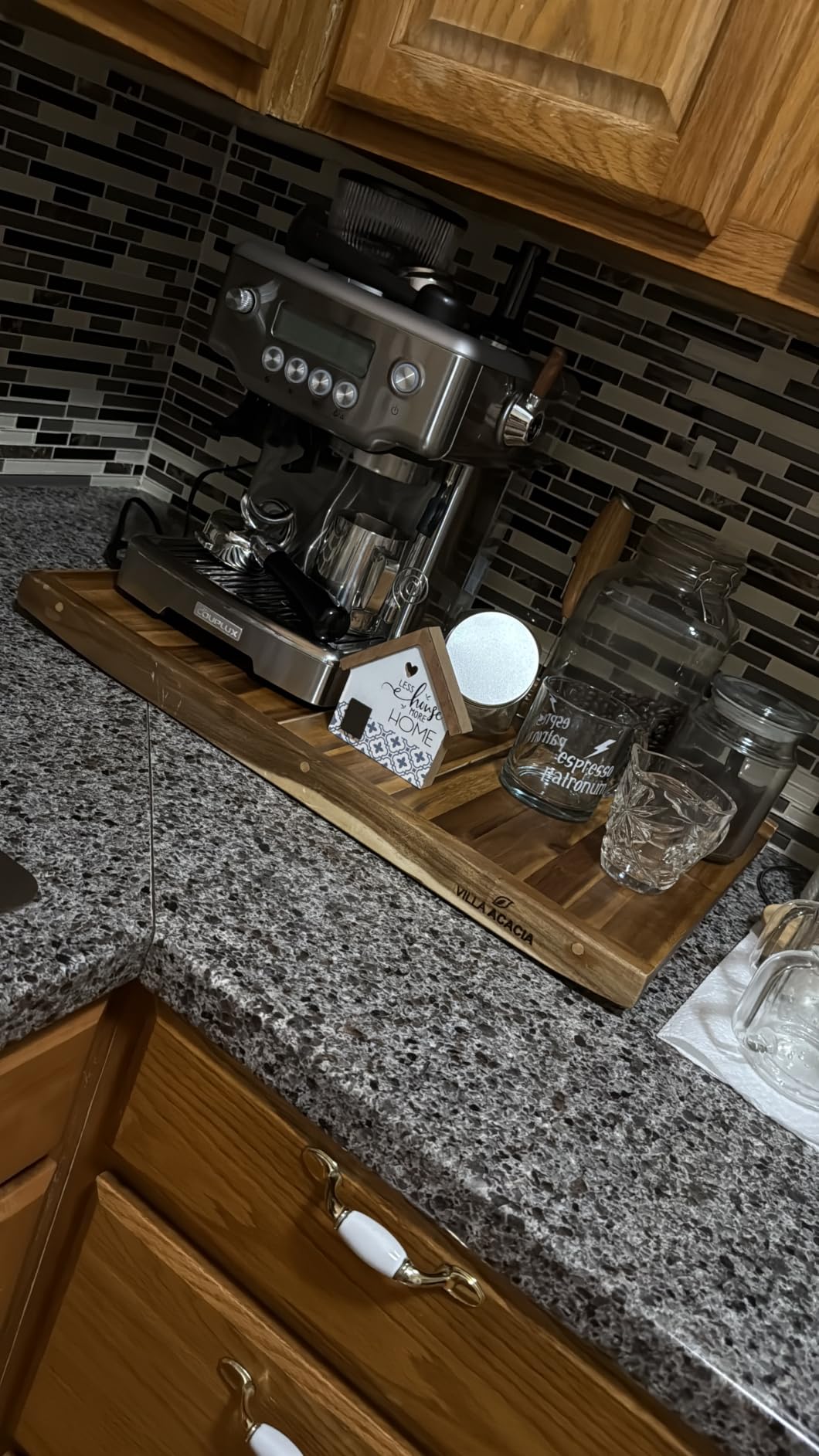COUPLUX Smallest 58MM Espresso Machine with Grinder, 5 Temp 205F Max | 30 Grind Settings with Anti-static, 15 Bar Espresso Machine with Powerful Milk Frother for Americano, Cappuccino, Latte customer photo 2
