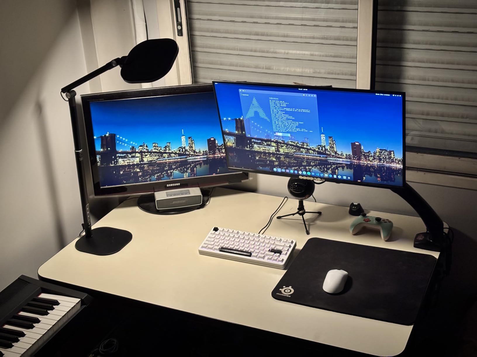 Tall LED Desk Lamps with Base, Edge-Lit Eye-Care, 50 Light Modes | 40