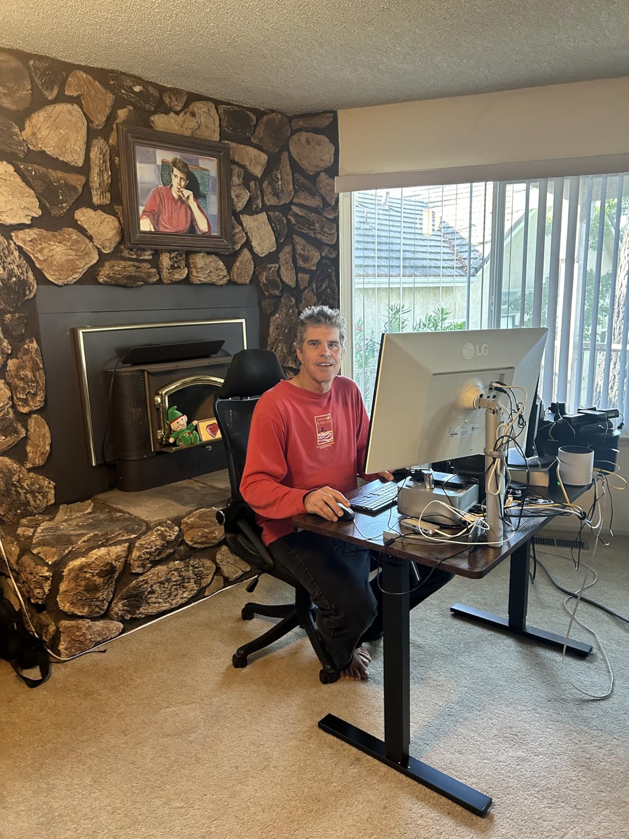SIAGO Electric Standing Desk Adjustable - 48 x 24 Inch Sit Stand up Desk with 0.8 Inch Thick Tabletop - Adjustable Height Table with 3 Memory Preset, Cable Management for Home Office customer photo 2