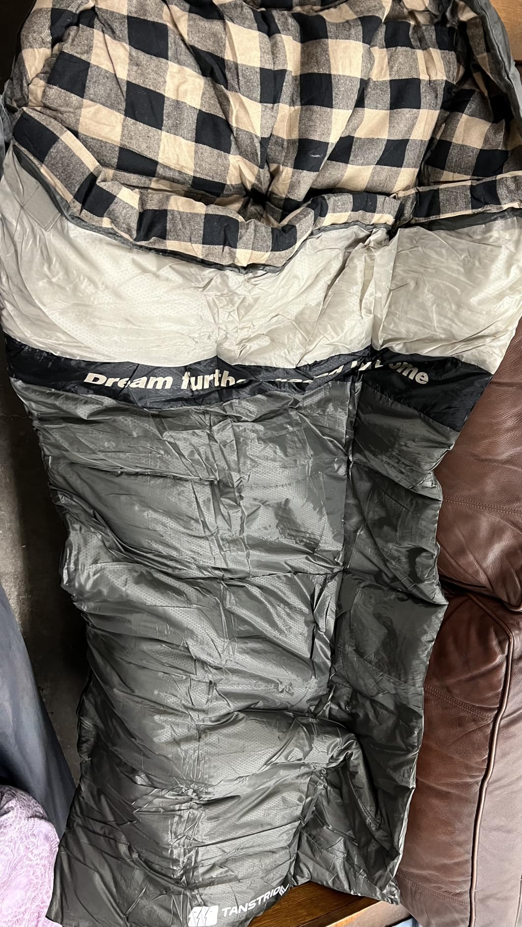Cotton Flannel XXL Winter Sleeping Bags for Adults Big and Tall, Cold Weather 90x39 Inch Camping Sleep Bag, Waterproof Machine Washable 4 Season Outdoor Camping Gear, 2-Way Zipper customer photo 1