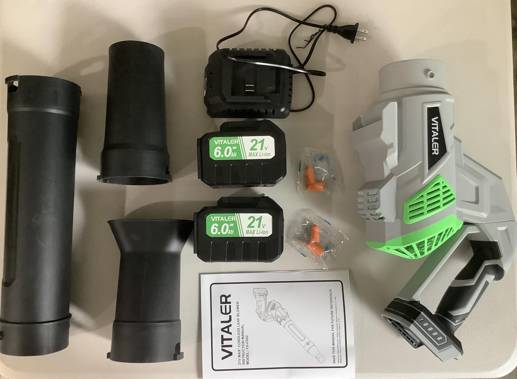 Leaf Blower Cordless with Up to 850 CFM & 250 MPH, Brushless Electric Leaf Blowers with 2 x 6.0Ah Batteries and Fast Charger, 3-Speed Powerful Handheld Blower for Lawn Care, Patio, Yard Cleanup customer photo 1