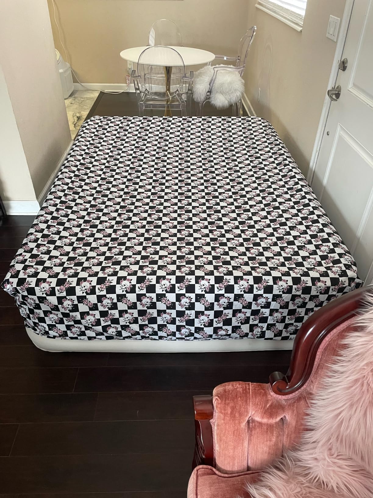VOSSER Air Mattress Queen with Built in Pump, 18'' Raised Blow Up Bed, 800lb | Patented I Beam Blow Up Mattress, 40% Thicker PVC, Water/LeakProof, Flocked, 3Min Inflate, 10Yr Support, NonSlip Silent, Home Guests customer photo 2
