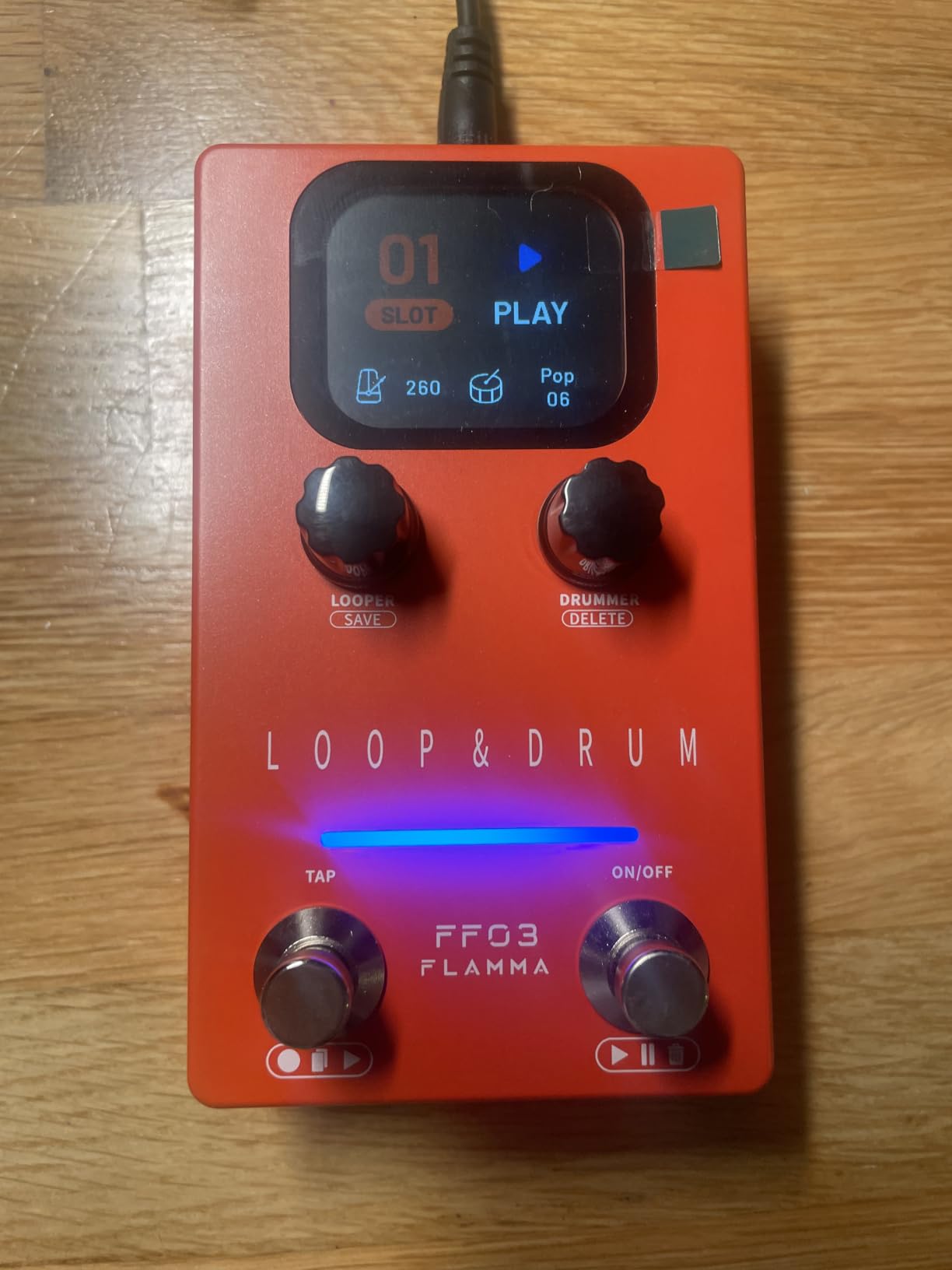 FLAMMA FF03 Looper Pedal Drum Machine, Drum Looper Guitar Pedal with LED Indicators, 160 Min Recording, 121 Drum Grooves, 40 Loop Slots, Undo/Redo, Fade Out, Sync Mode, USB & Headphone Out customer photo 2