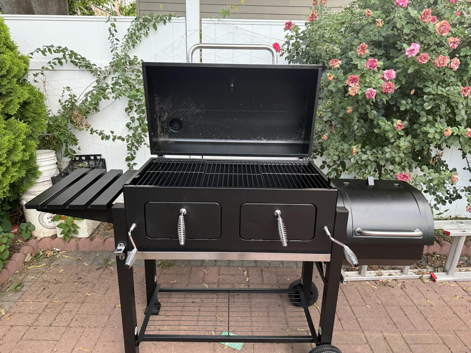 Sophia & William Extra Large BBQ Charcoal Grill & Offset Smoker | 1015 SQ.IN. Cooking Area, Dual Lifting Charcoal Trays, For Patio & Backyard, Outdoor Cooking customer photo 1