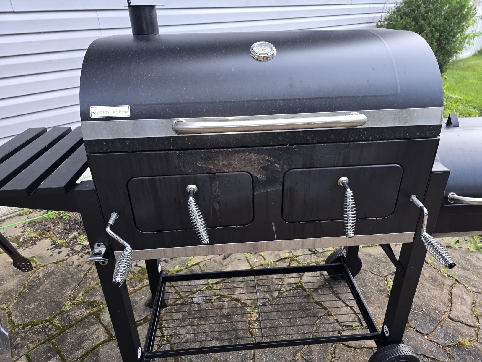 Sophia & William Extra Large BBQ Charcoal Grill & Offset Smoker | 1015 SQ.IN. Cooking Area, Dual Lifting Charcoal Trays, For Patio & Backyard, Outdoor Cooking customer photo 2
