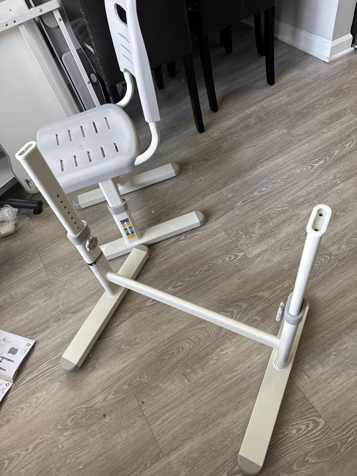 Decofy Kids Desk and Chair Set, Height Adjustable Study Table for 3-12 | Children School Study Desk with LED Lamp, Tilted Desktop 0-55°, 3 Modes Brightness, Drawer & Hook, for Boys Girls customer photo 2