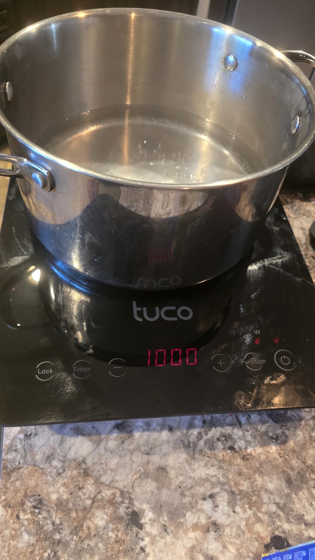 TUCO Portable Induction Cooktop Pro, Countertop Burner Hot Plate, 24-Hour Timer, 1800W, Shatter-Proof Ceramic Glass, LCD Touch, Child & Overheat Protection, ETL Certified, 20 Cooking Modes customer photo 1