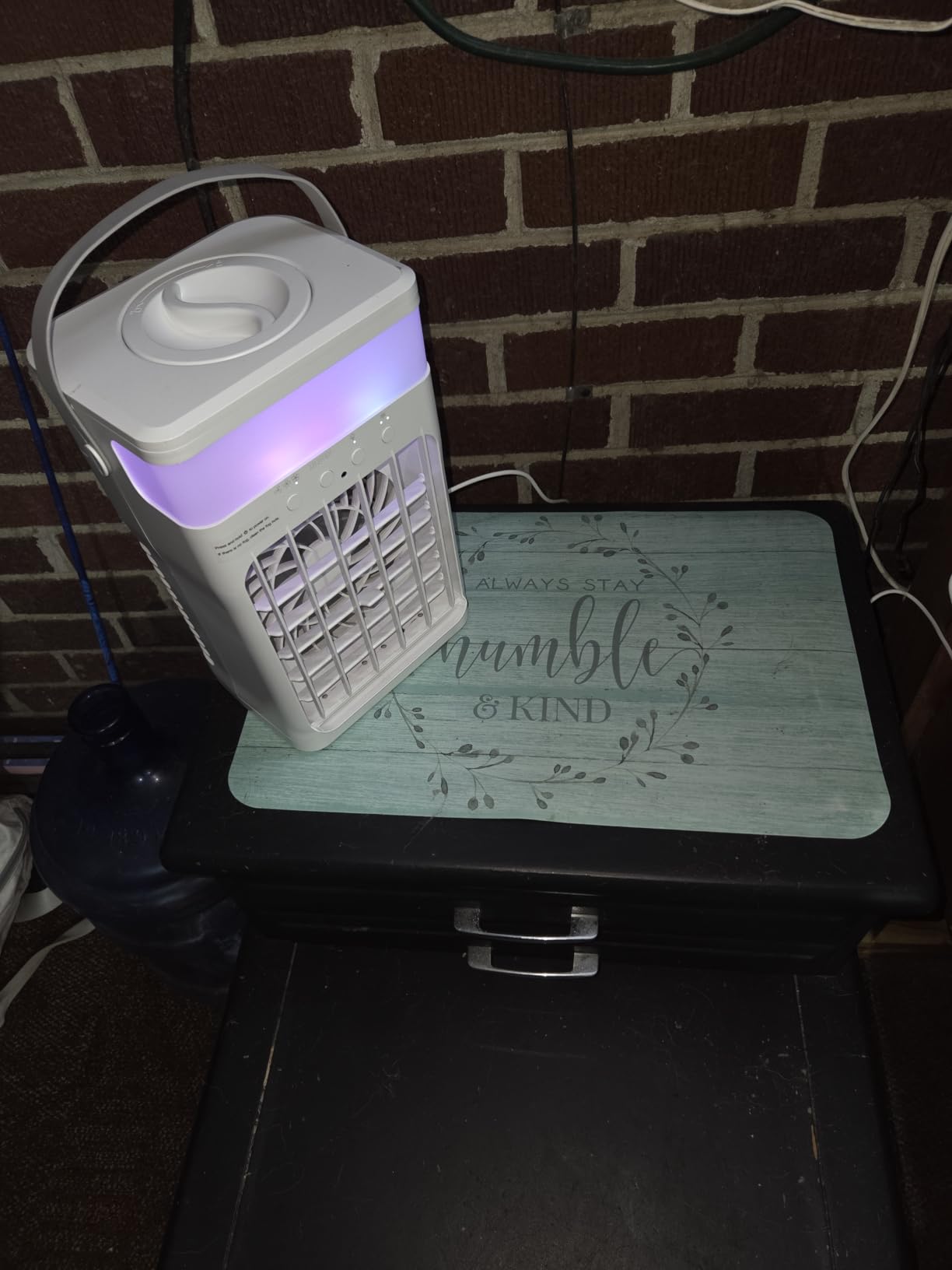 Portable Air Conditioners, Air Conditioner, AC Unit with 1600ML Water Tank, 2 Spray Ports, 3 Wind Speeds, 3 Timers, 10 kinds of Colorful Lights, Portable AC Units for Room Camping Car Office customer photo 1