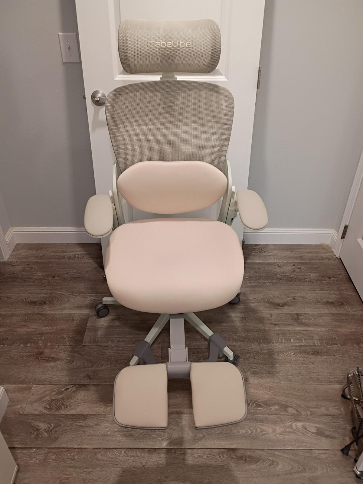 CabLady S2 Petite Office Chair for Women & Small Frames | 330lb Capacity, 4D Adjustable Lumbar/Headrest, Flip-Up Arms & Footrest, Ergonomic Desk Chair customer photo 2