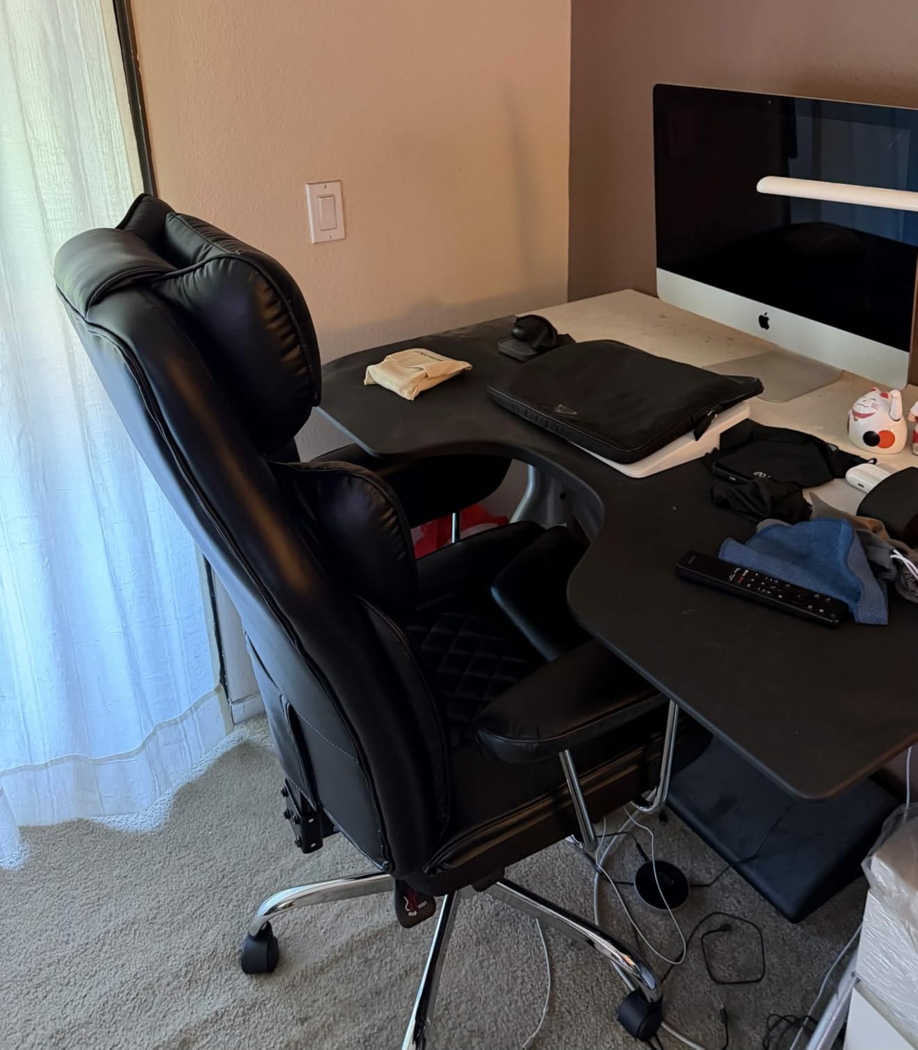 NEO CHAIR Big & Tall Leather Office Chair, High Back, Lumbar Support, Black | Gaming Chair for Adults and Computer Use, Reclining Office Chair with Foot Rest, Massage, Comfy Design and Heavy Duty Support customer photo 2