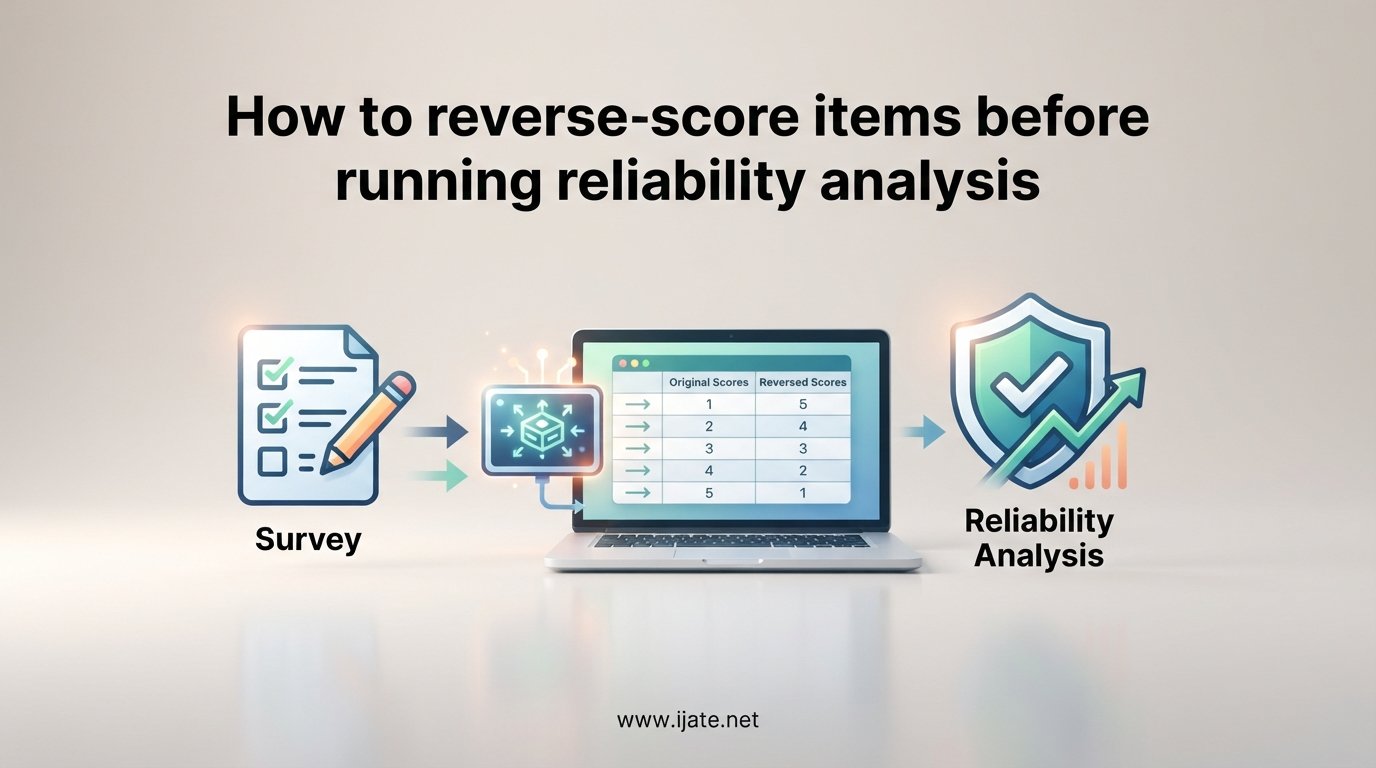 How to reverse-score items before running reliability analysis